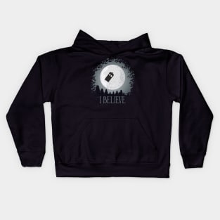 Blue Police Public Call Box On The Tracks Of Alien ET 2 Kids Hoodie